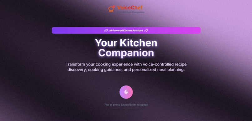 VoiceChef - Smart Recipe Generator with Voice Interaction – screenshot 1
