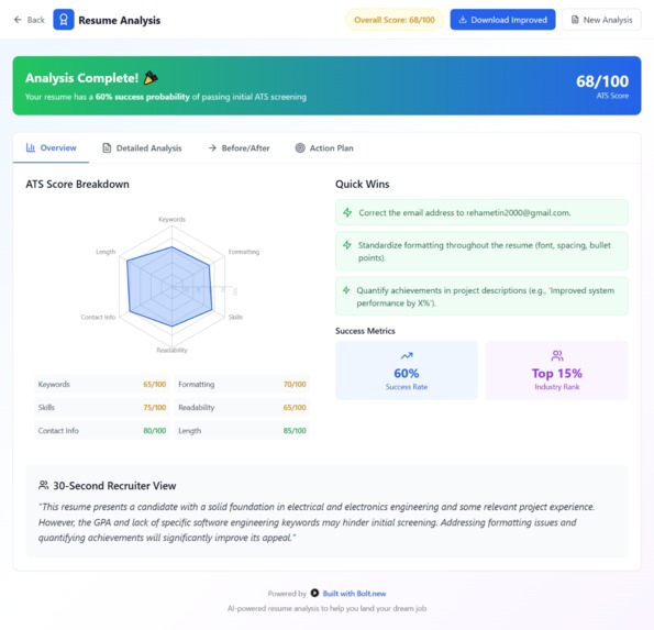 Resume Critic Pro – screenshot 1