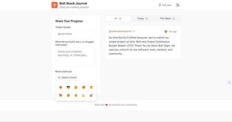 Bolt Stack Journal – screenshot 1