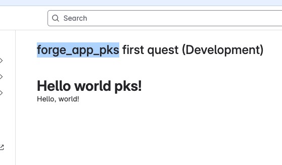 forge_app_pks – screenshot 1