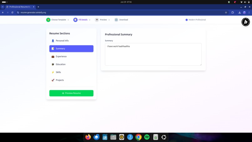 Resume-Generator – screenshot 4