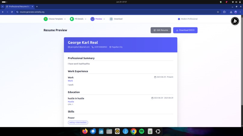 Resume-Generator – screenshot 9