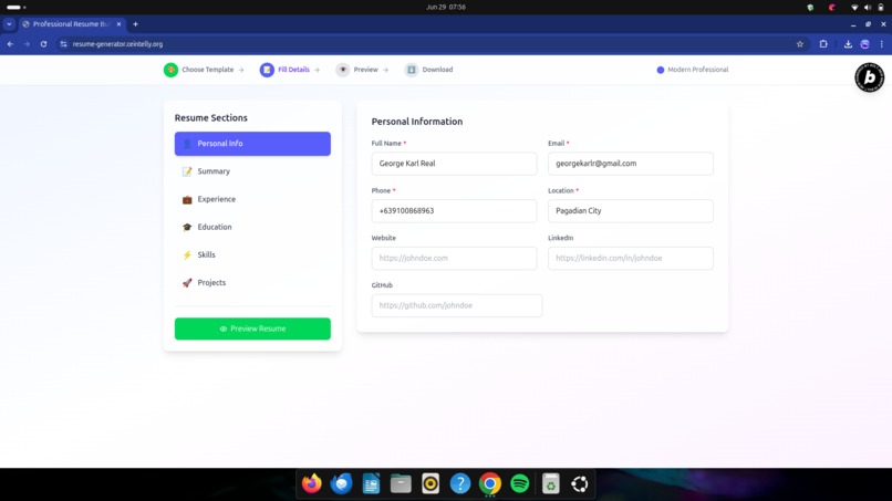 Resume-Generator – screenshot 3