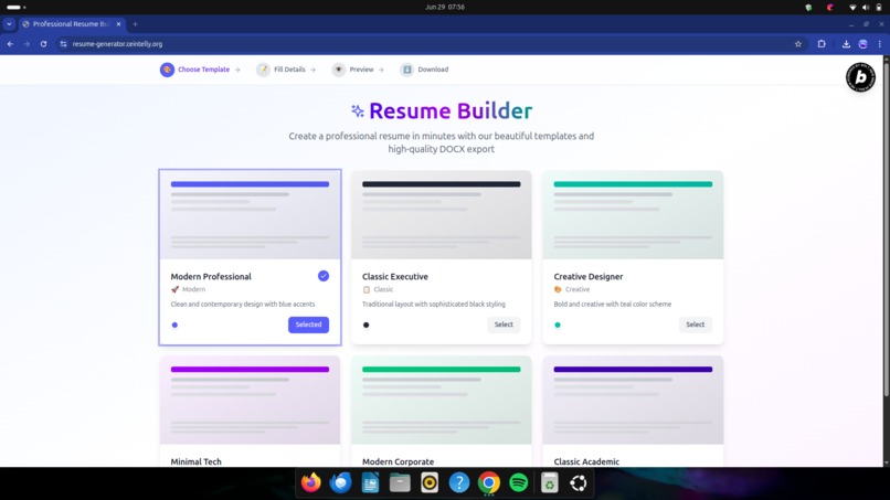 Resume-Generator – screenshot 1