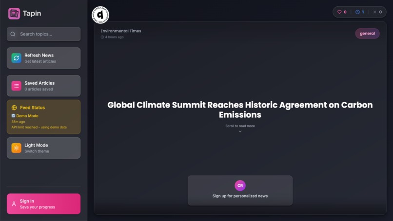 Tapin News – screenshot 6