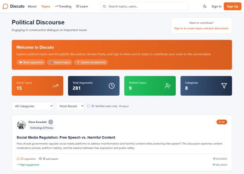 Discuto – screenshot 1