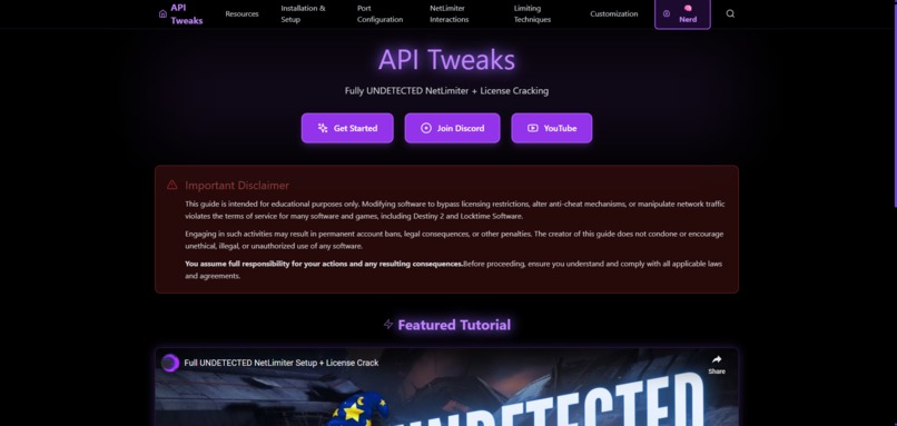 API Tweaks – screenshot 1