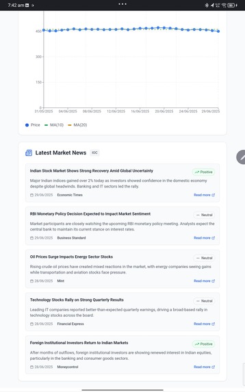 Indian Stock Predictor – screenshot 2