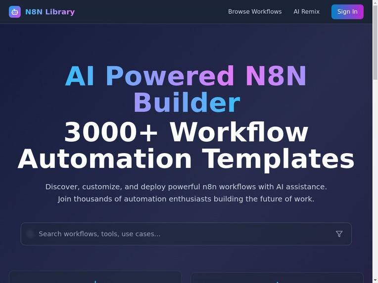 N8N Library & AI Remix – screenshot 3