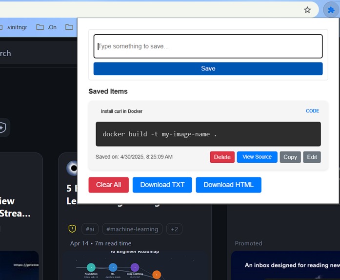 selectAndDump – screenshot 2