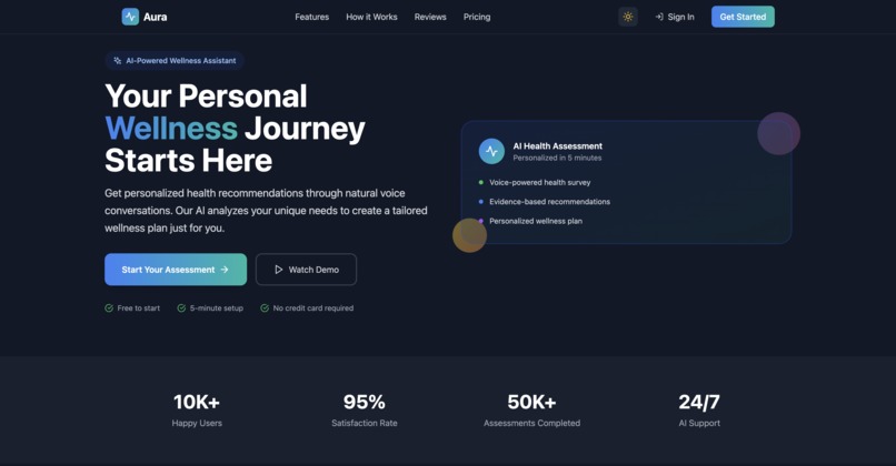 Aura - AI Wellness Voice Assistant – screenshot 3