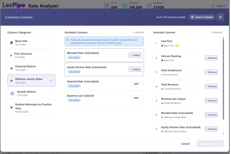 Law Firm Billable Rate Comparison Shopper – screenshot 4