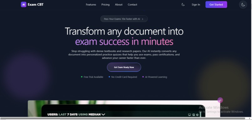 A powered exam generator – screenshot 1