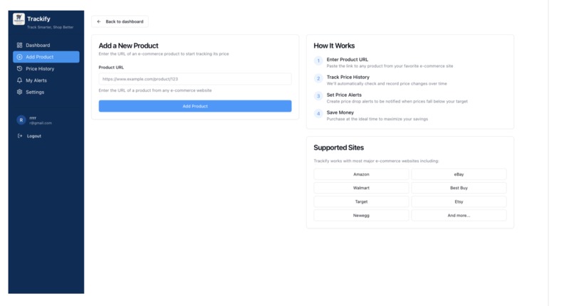 Trackify – screenshot 2