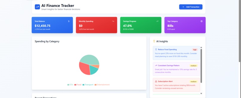AI FInance Tracker – screenshot 1