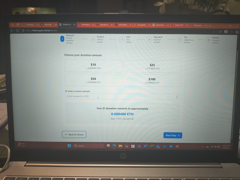 Cash2Crypto Bridge: Web2 Donations for Web3 Projects – screenshot 4
