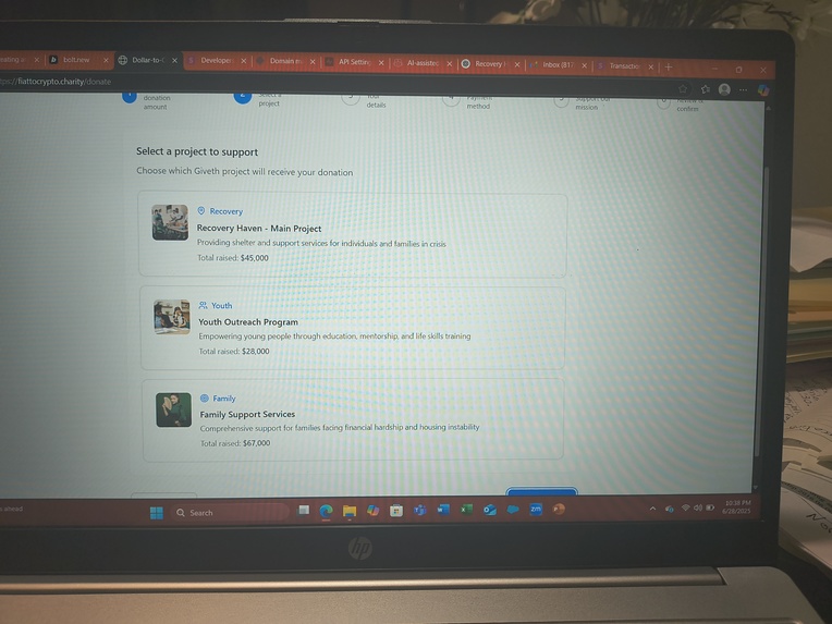 Cash2Crypto Bridge: Web2 Donations for Web3 Projects – screenshot 3