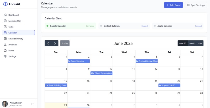 FocusAI Daily Life Manager – screenshot 1