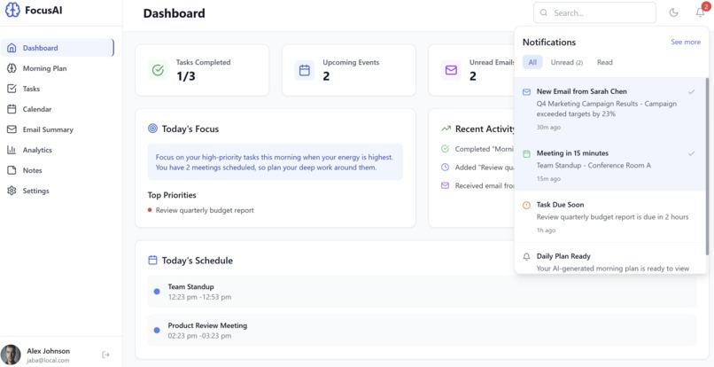 FocusAI Daily Life Manager – screenshot 4