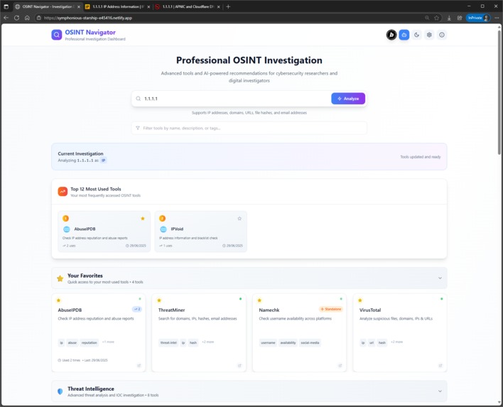 OSINT Tools Hub – screenshot 3