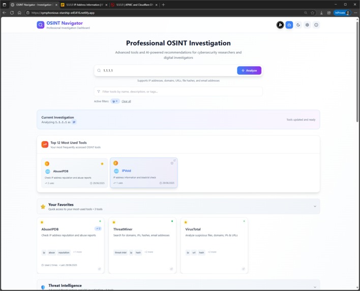 OSINT Tools Hub – screenshot 4