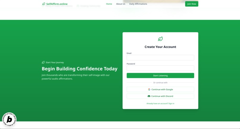 Self Affirm Online – screenshot 2