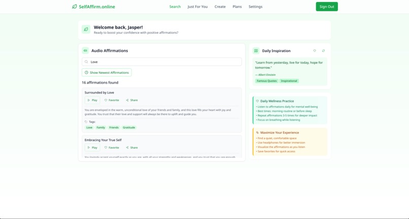 Self Affirm Online – screenshot 7