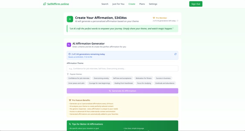 Self Affirm Online – screenshot 11