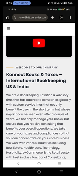 Konnectbooks website  – screenshot 3