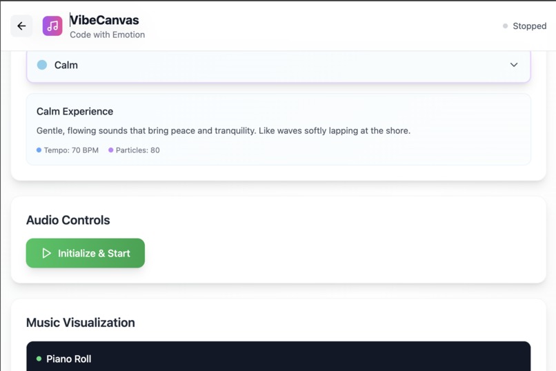 VibeCanvas: Code With Emotion – screenshot 4