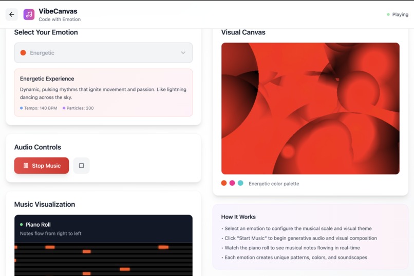 VibeCanvas: Code With Emotion – screenshot 5