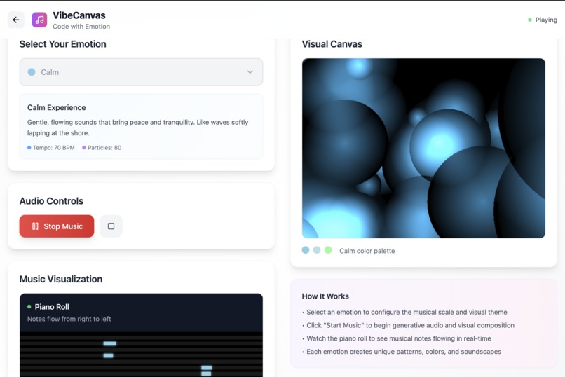 VibeCanvas: Code With Emotion – screenshot 6