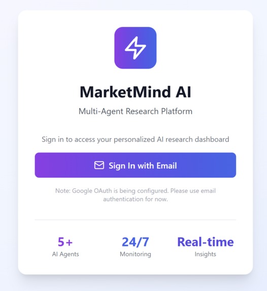 MarketMind AI – Multi-Agent Research Platform – screenshot 8