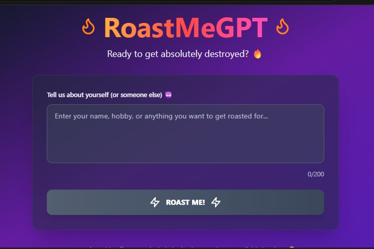RoastMeGPT – screenshot 1