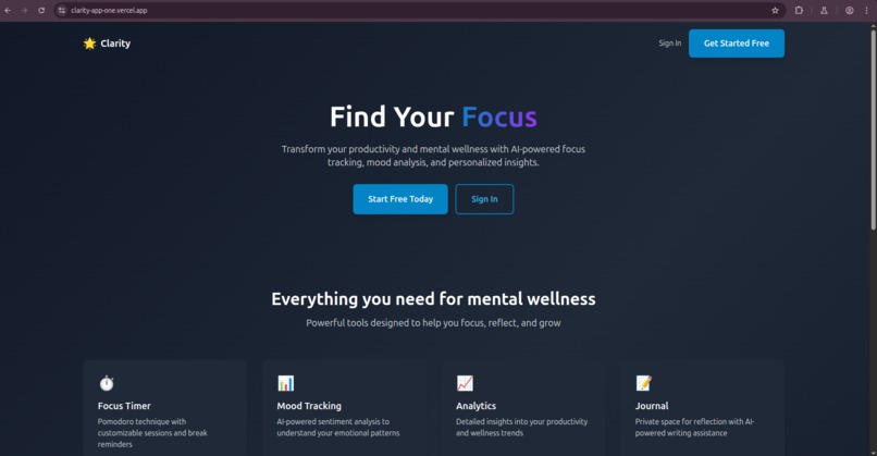 Clarity  – screenshot 1