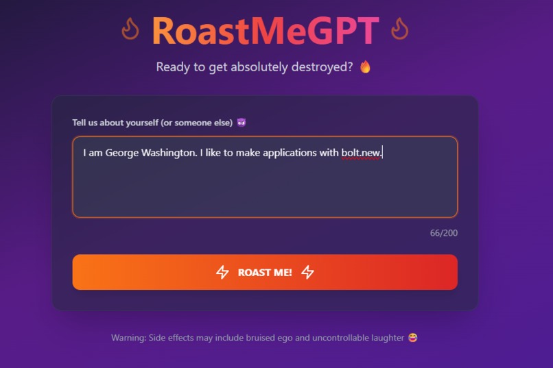 RoastMeGPT – screenshot 2