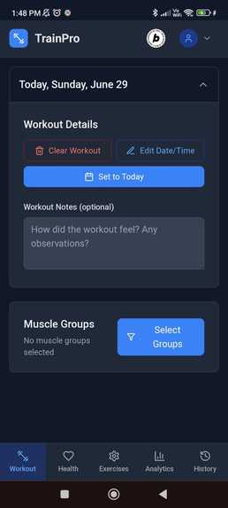 TrainPro – screenshot 1