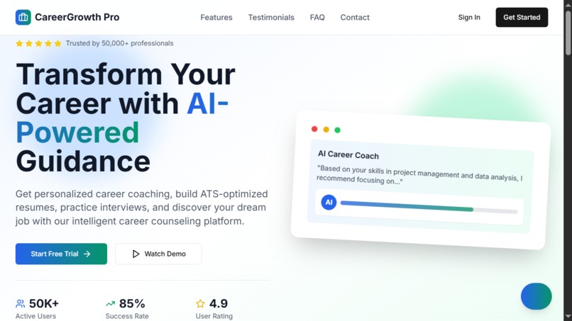 CareerGrowth Pro -AI Powered Guidance – screenshot 1