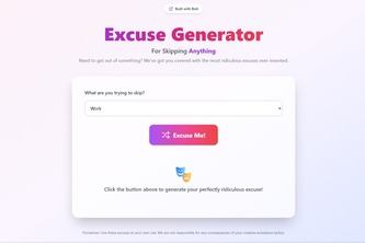Excuse Generator for Skipping Anything