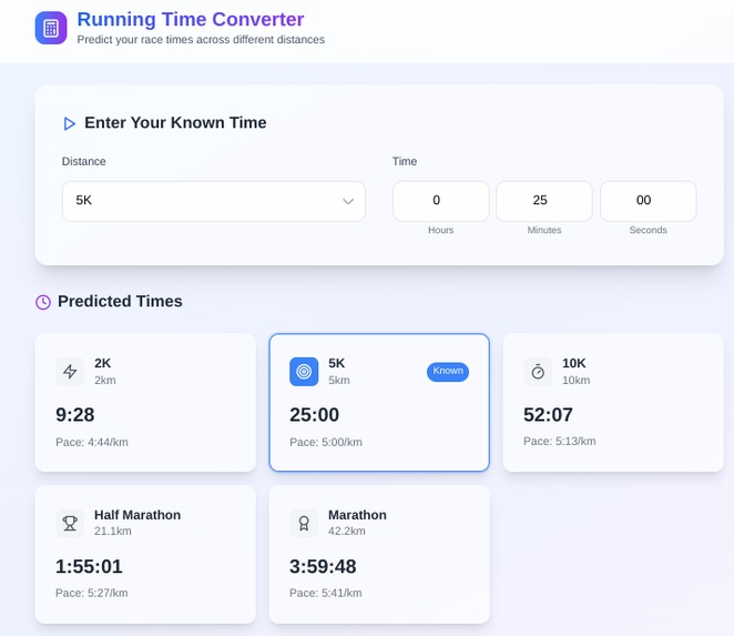 RunningCalc – screenshot 1