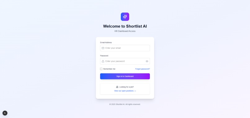 Shortlist AI – screenshot 1