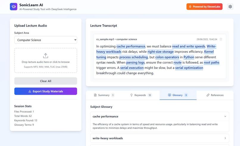 SonicLearn AI – screenshot 1