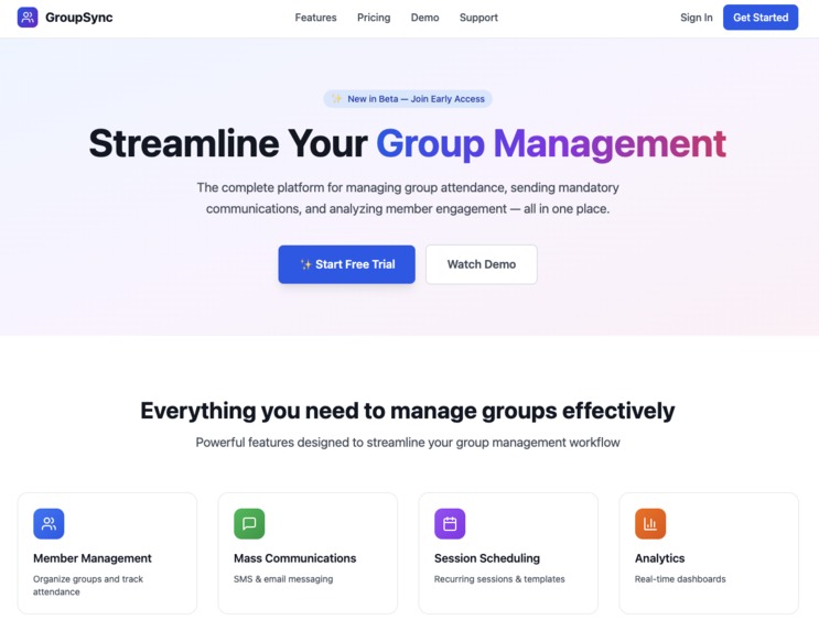 GroupSync – screenshot 1