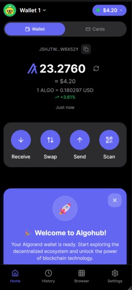 Algohub Wallet – screenshot 3