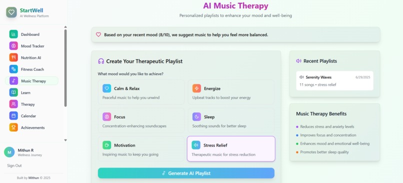 StartWell : AI powered Wellness App – screenshot 7