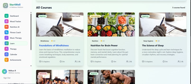 StartWell : AI powered Wellness App – screenshot 9