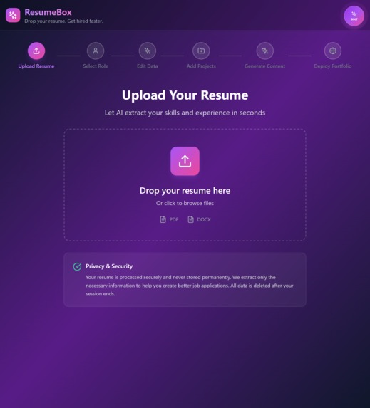 Resume Box – screenshot 1