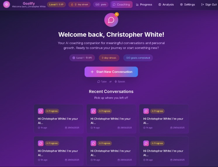 Goalify – screenshot 1