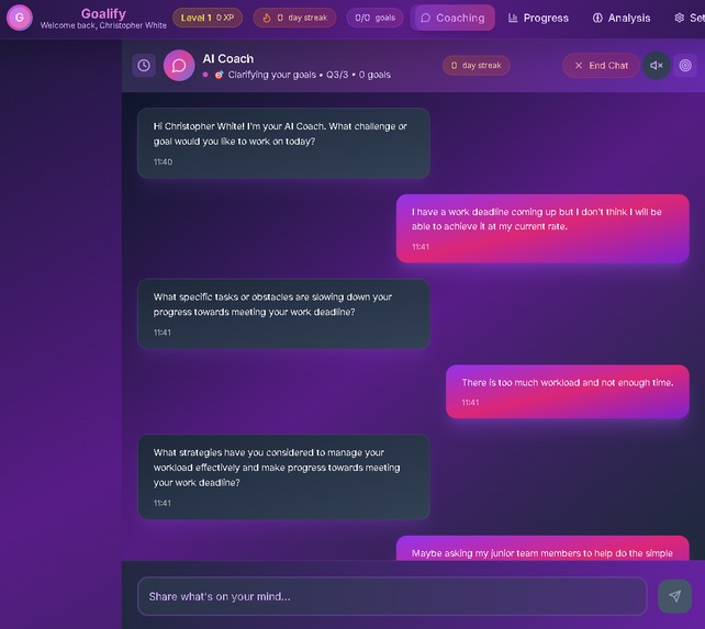 Goalify – screenshot 2