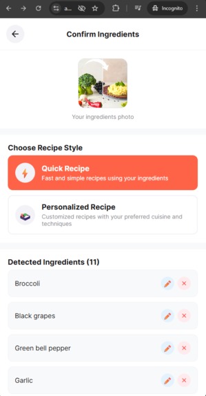 Pic2Meal – screenshot 2